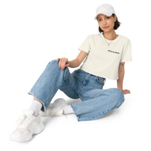 H&F Classic Women’s Slogan Crop Top (White)